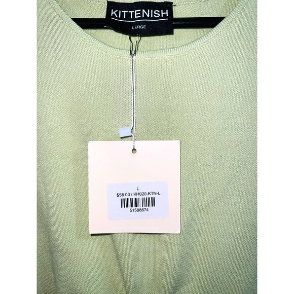 Kittenish Sage Green Sleeveless Dress Front Ring Detail Large Msrp $58.00 - Picture 3 of 3
